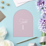 Arch Acrylic Pink Wedding Table Number<br><div class="desc">Designed for garden weddings, refined receptions, and timeless outdoor celebrations. Coordinates with the “Iris” Wedding Invitation Collection — click the collection link on this page to find matching items like menus, invitations, signage, and more. Please note: this template is not editable. To find other table numbers in this series, visit...</div>
