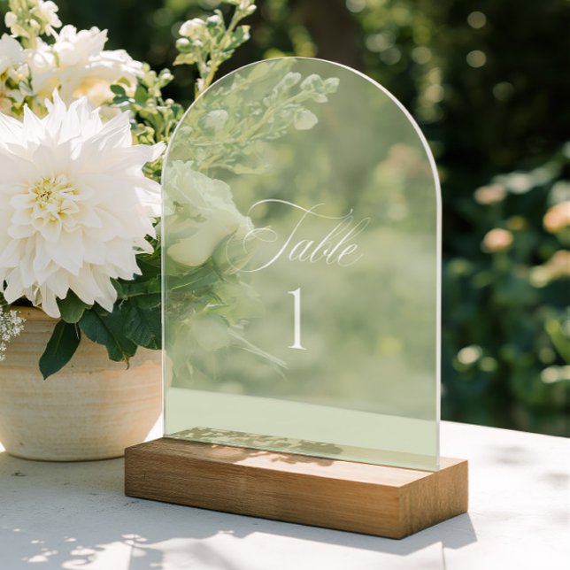 Arch Acrylic Sage Green Wedding Table Number (Arch Acrylic Sage Green Wedding Table Number)