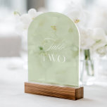 Arch Acrylic Sage Green Wedding Table Two Number Invitations<br><div class="desc">Designed for garden weddings, refined receptions, and timeless outdoor celebrations. Coordinates with the “Iris” Wedding Invitation Collection — click the collection link on this page to find matching items like menus, invitations, signage, and more. Please note: this template is not editable. To find other table numbers in this series, visit...</div>