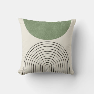 Arch Balance Green - Mid-century Modern Cushion