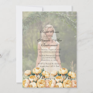 Arch Butter-Yellow Photo Bridal Shower Invitation