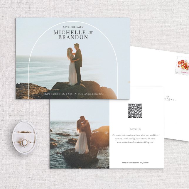 Arch Detail Full Photo Sophisticated Save the Date (Creator Uploaded)