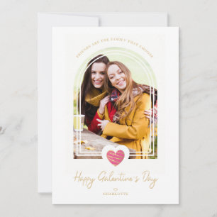 Arch Effect Pink Heart Friends Happy Galentine's  Card