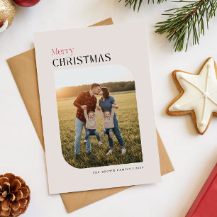 Arch Family Photo Portrait Christmas Holiday Card