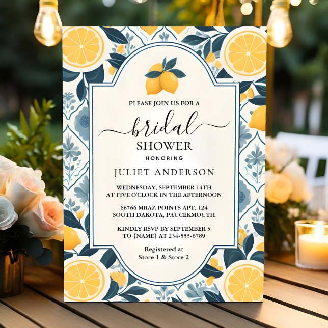 Arch Food Fun Fruit Lime Lemon Bridal Shower Invitation (Creator Uploaded)