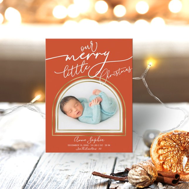 Arch Frame Christmas Birth Announcement (Creator Uploaded)