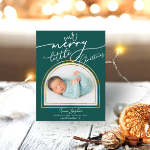 Arch Frame Christmas Birth Announcement
