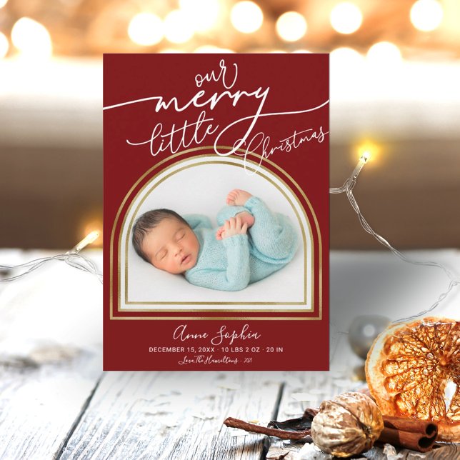 Arch Frame Christmas Birth Announcement (Creator Uploaded)