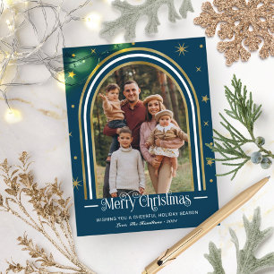 Arch Frame Christmas Card Family Photo Holiday