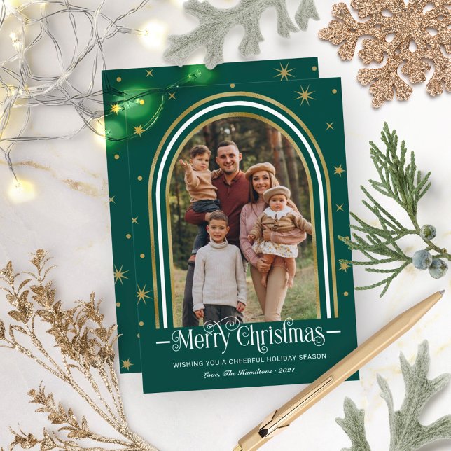  Arch Frame Christmas Card Family Photo Holiday Card (Creator Uploaded)