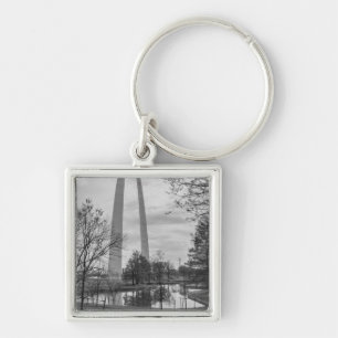 Arch From The Park Grayscale Key Ring
