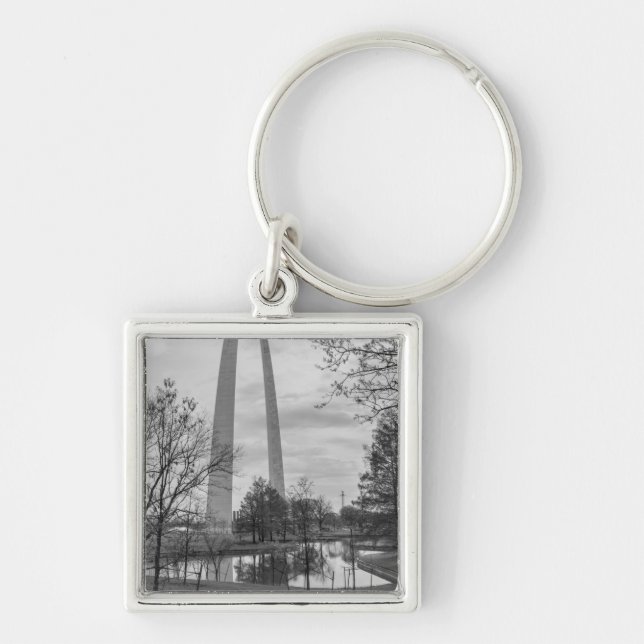 Arch From The Park Grayscale Key Ring (Front)