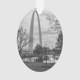 Arch From The Park Grayscale Ornament