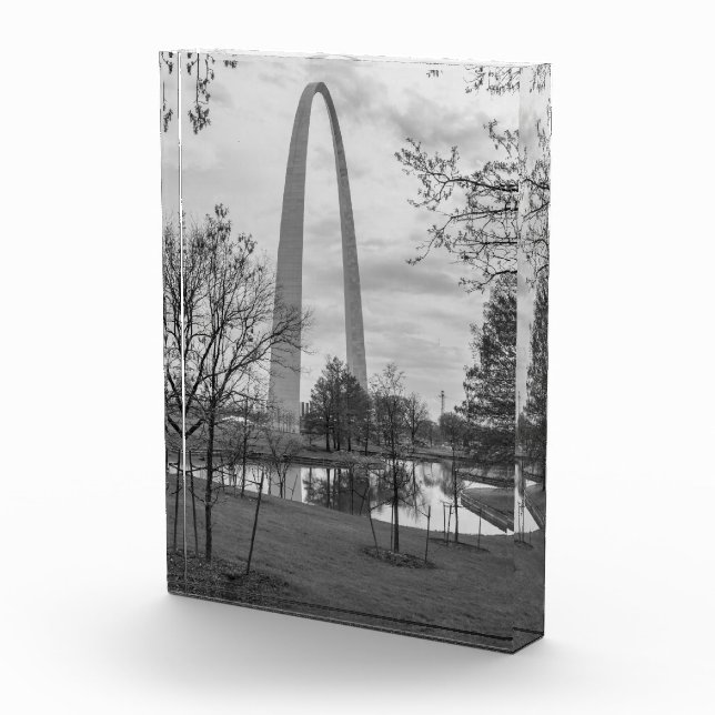 Arch From The Park Grayscale Photo Block (Right)