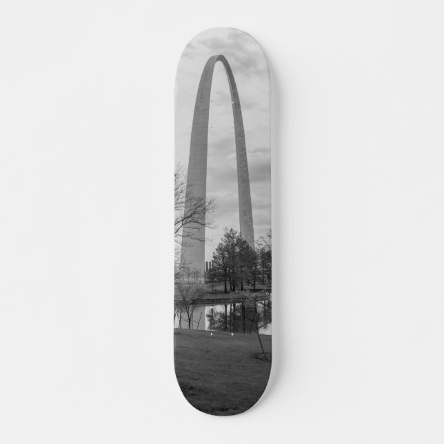 Arch From The Park Grayscale Skateboard (Front)