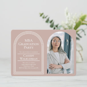 Arch Graduate MBA Photo Graduation Invitation