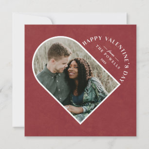 Arch Heart Valentine's Day Photo Card - Currant