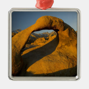 Arch in Alabama Hills Eastern Sierras near Lone Metal Ornament