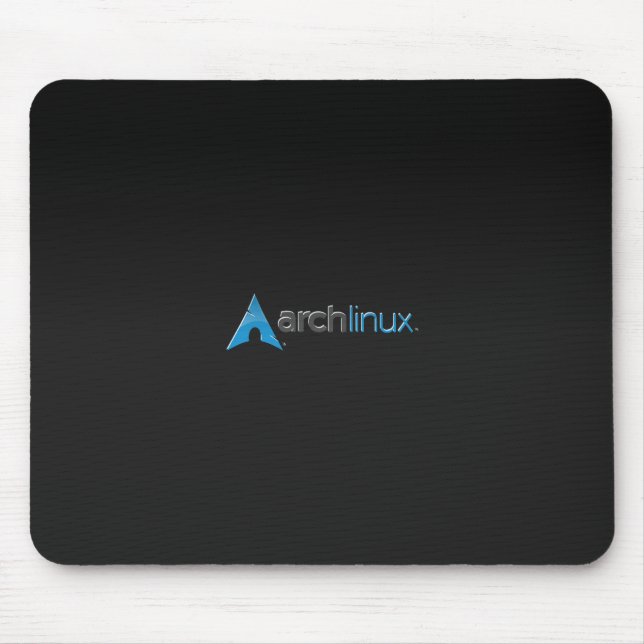 Arch Linux black Mouse Pad (Front)