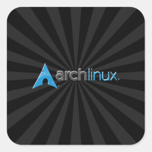 Arch Linux black starburst Square Sticker