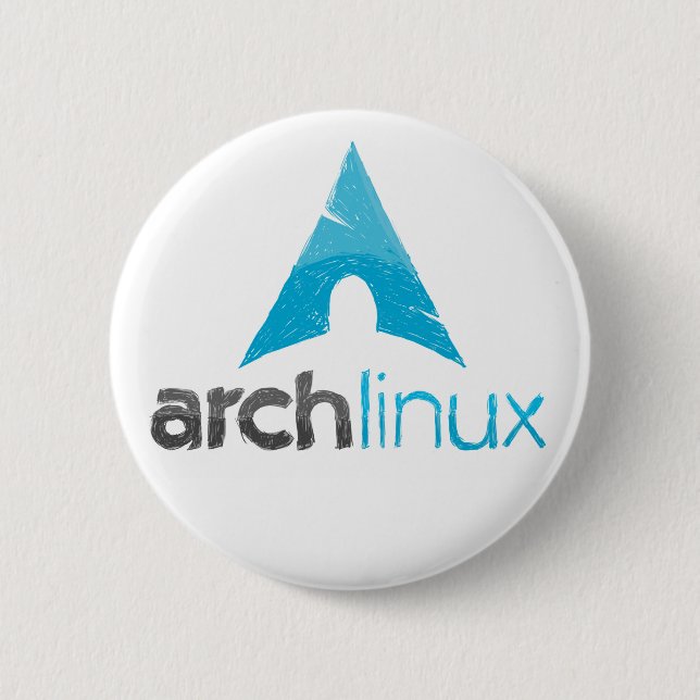 Arch Linux Logo 6 Cm Round Badge (Front)