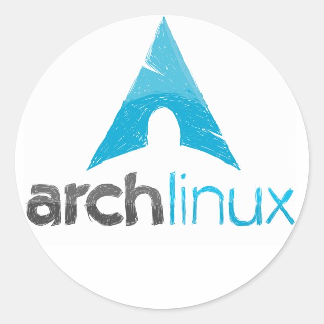 Arch Linux Logo Classic Round Sticker (Front)