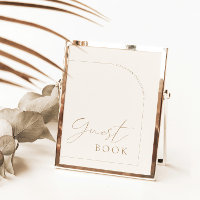 Arch Minimalist Calligraphy Wedding Bar Menu