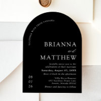 Arch Modern Black & White Minimalist Wedding