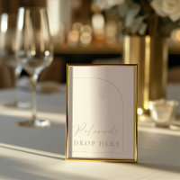 Arch Modern Calligraphy Polariod Wedding Sign