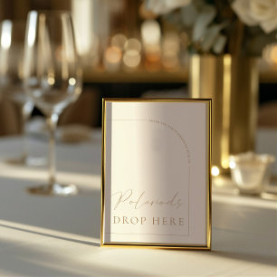 Arch Modern Calligraphy Polariod Wedding Sign Invitation