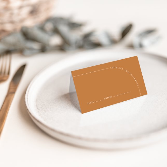 Arch Modern Terracotta Boho Wedding Guest Place Card (Creator Uploaded)