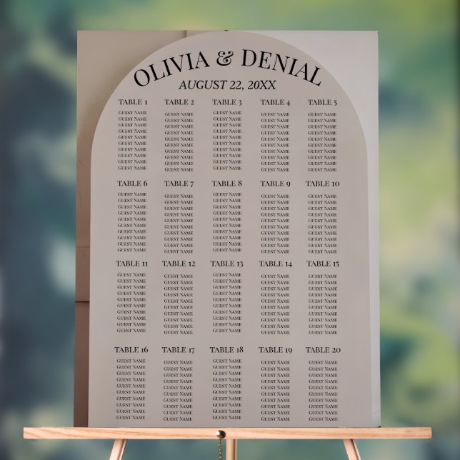 Arch Neutral Luxe Wedding Seating Chart (Neutral)