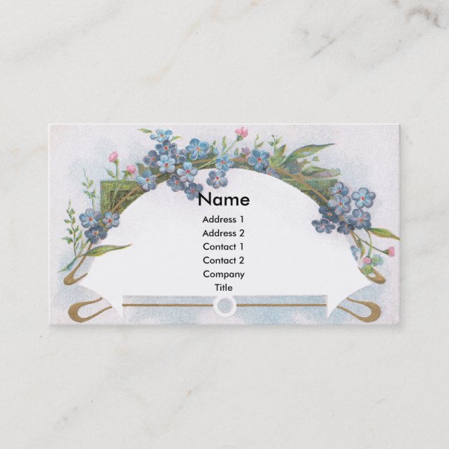 Arch of Blue Forget-Me-Nots Business Card (Front)
