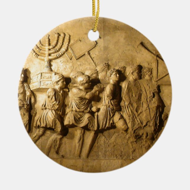 Arch of Titus Ceramic Tree Decoration (Front)