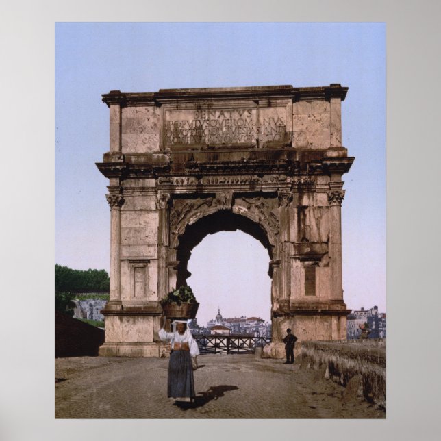 Arch of Titus, Rome (c. 1900) Poster (Front)