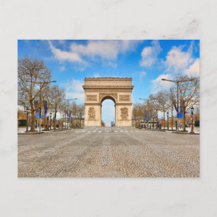 Arch of Triumph at Champs Elysees in Paris, France Postcard