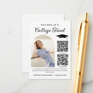 Arch Photo 2 QR Code College Fund Graduation Enclosure Card