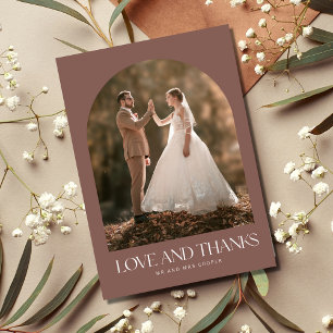 Arch Photo Boho Wedding Thank You Card