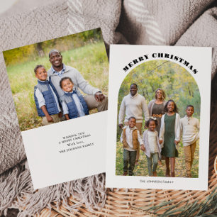 Arch Photo Christmas Flat Holiday Card