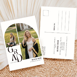 Arch Photo Collage Graduation Party Invitation Postcard