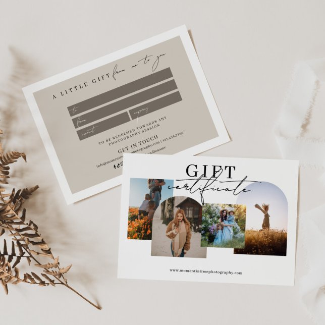 Arch Photo Collage Photography Gift Certificate (Creator Uploaded)