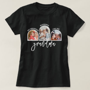 Arch Photo Gift Greatest Blessings Call Me Grandma T-Shirt