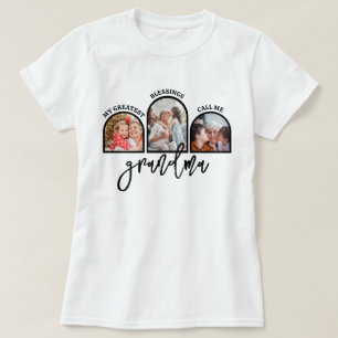 Arch Photo Gift Greatest Blessings Call Me Grandma T-Shirt