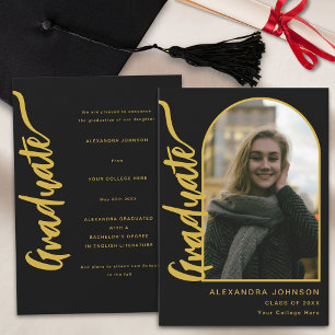 Arch Photo Graduation Announcement