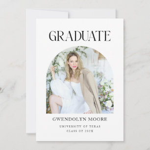 Arch Photo Graduation Announcement Card Party