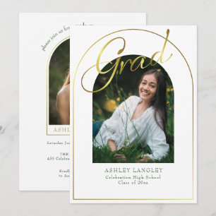 Arch Photo Graduation Party Invite Announcement