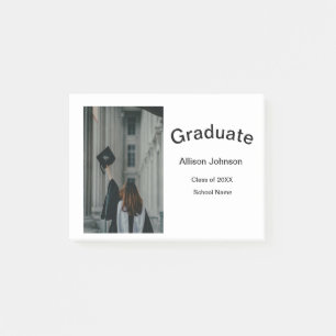 arch photo modern elegant simple  graduation party post-it notes