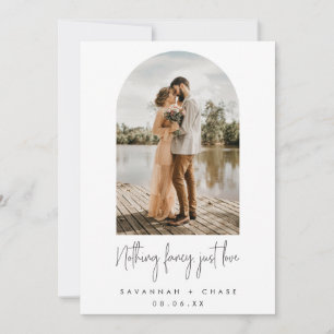 Arch Photo Nothing Fancy Just Love Elopement Announcement