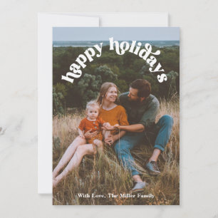 Arch Photo Retro Happy Holidays Card