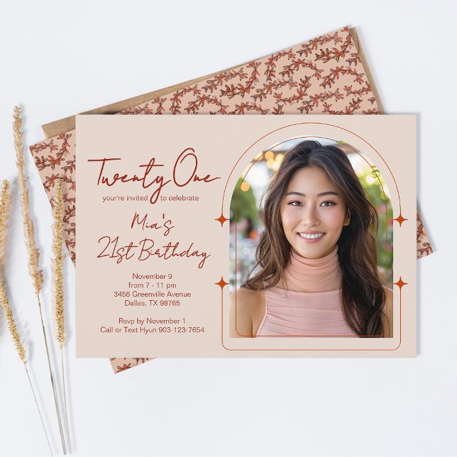 Arch Photo Template Cactus Vine Boho 21st Birthday (Creator Uploaded)